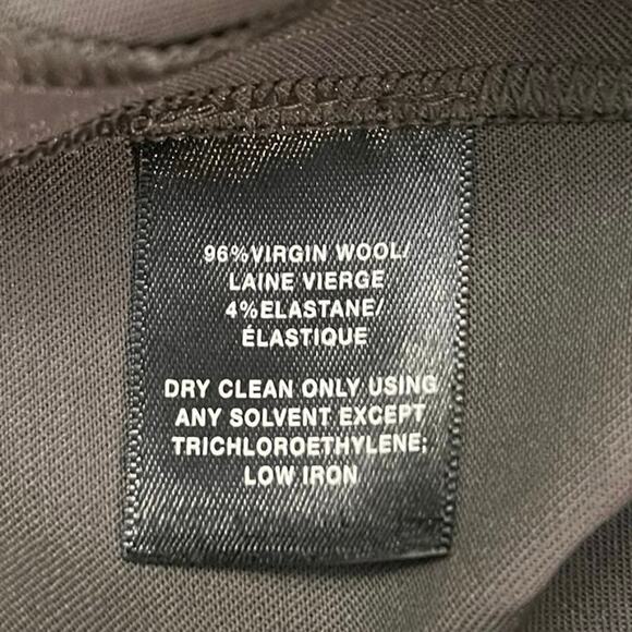 Lafayette 148 Pant Size 6 Wool Elastane Gray Taupe Stretch Career Trouser - Picture 10 of 10